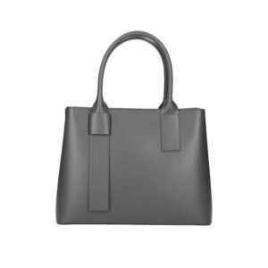 Δερμάτινη τσάντα χειρός, margaret, Σκούρο γκρι, iris bags