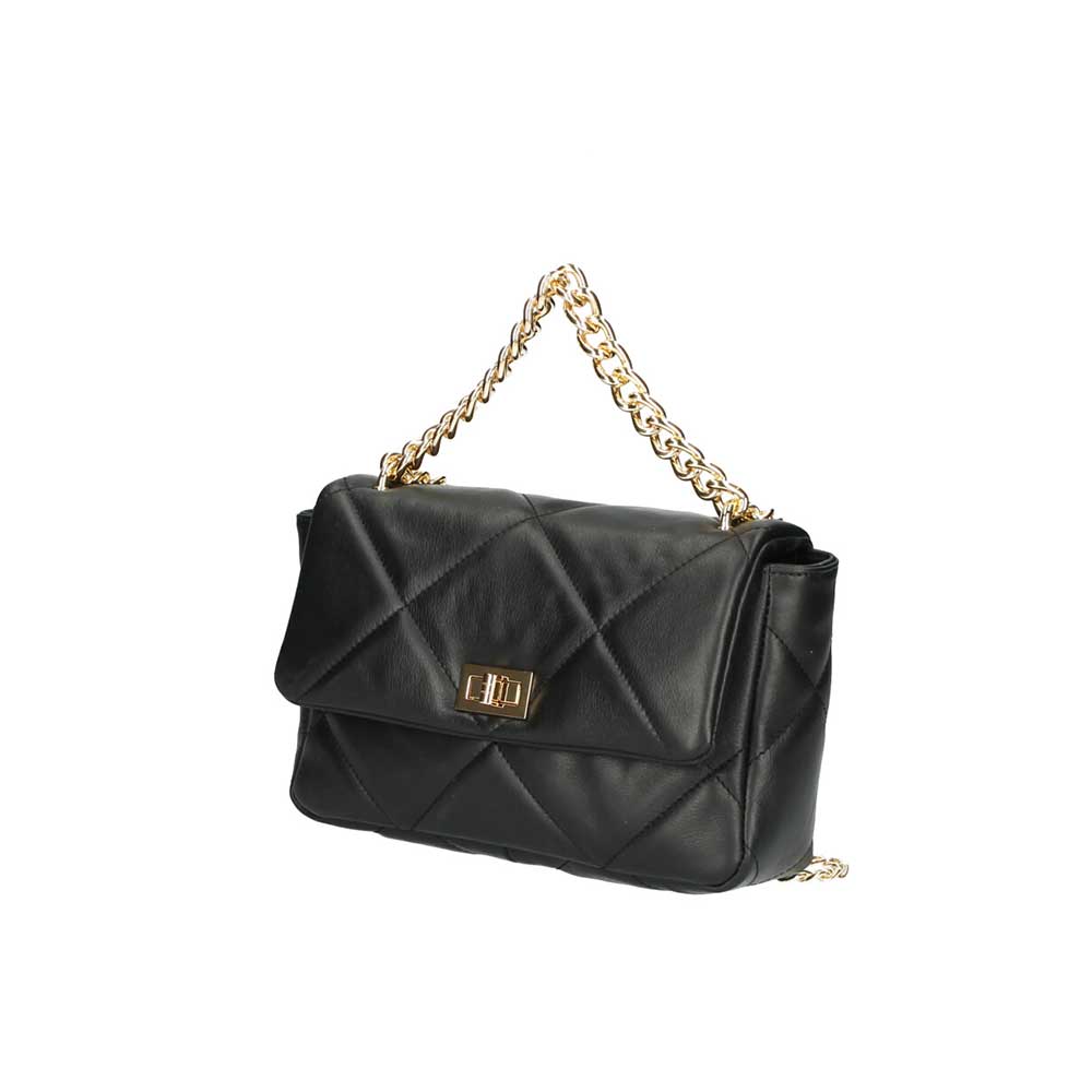 Δερμάτινη χιαστί τσάντα καπιτονέ Vania Μαύρο Iris Bags 1 Δερμάτινη χιαστί τσάντα καπιτονέ, vania, Μαύρο, iris bags 1