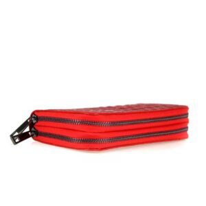 Δερμάτινο γυναικείο πορτοφόλι κροκό, prisca, Κόκκινο, iris bags 2