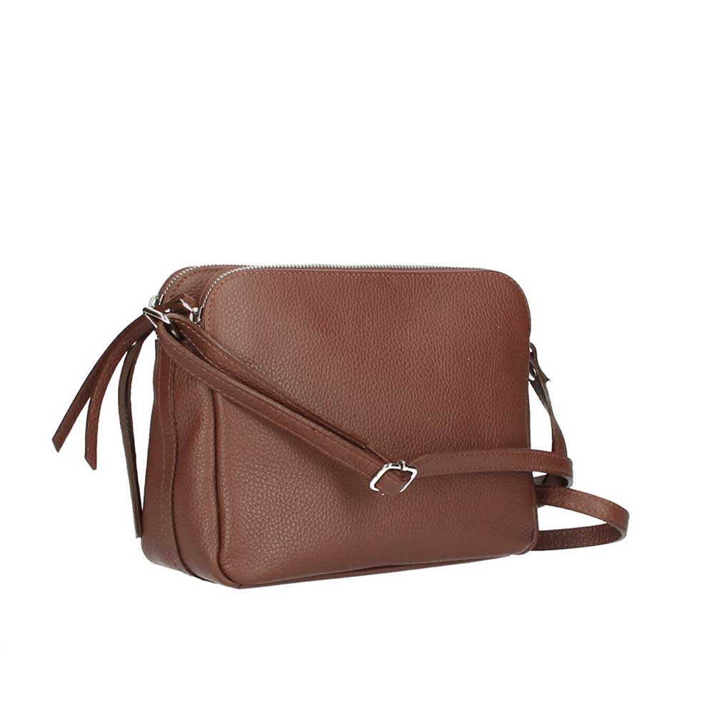 Χιαστί τσάντα από δέρμα τύπου dollaro Fosca Καφέ Iris Bags Χιαστί τσάντα από δέρμα τύπου dollaro, fosca, Καφέ, iris bags