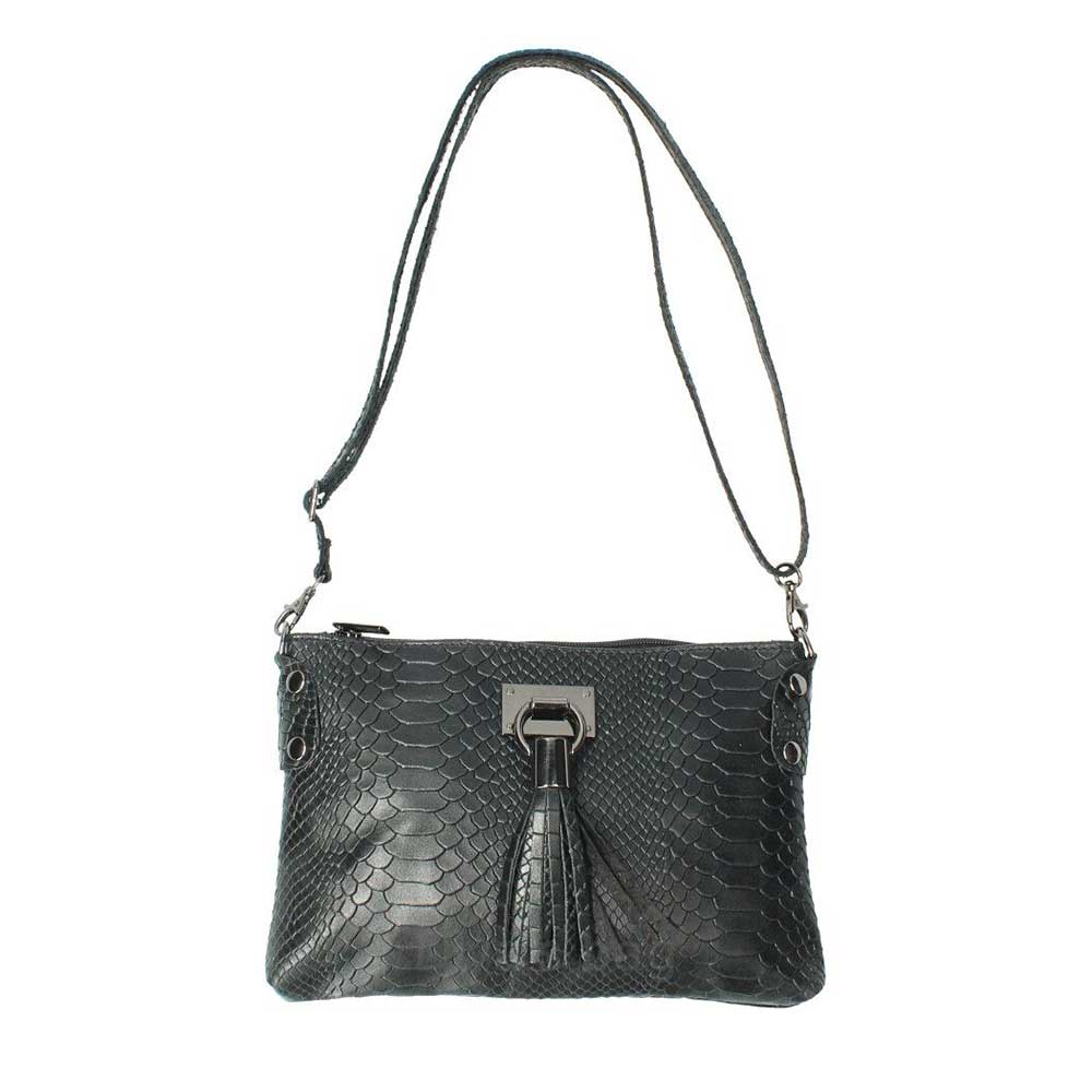 Χιαστί τσάντα από μαλακό δέρμα με snakeprint Theresa Μαύρο Iris Bags 2 Χιαστί τσάντα από μαλακό δέρμα με snakeprint, theresa, Μαύρο, iris bags 2