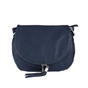 Δερμάτινη μαλακή τσάντα ώμου, susanna, Μπλε, iris bags