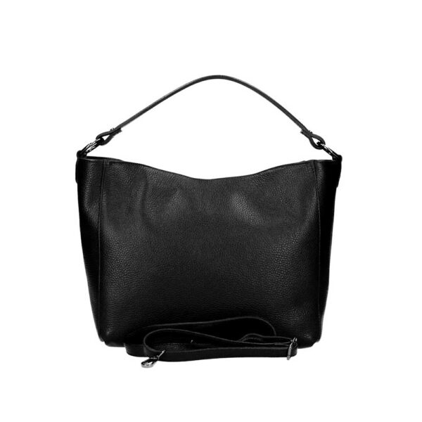 Τσάντα ώμου από δέρμα dollaro, brunella, Μαύρο, iris bags 3