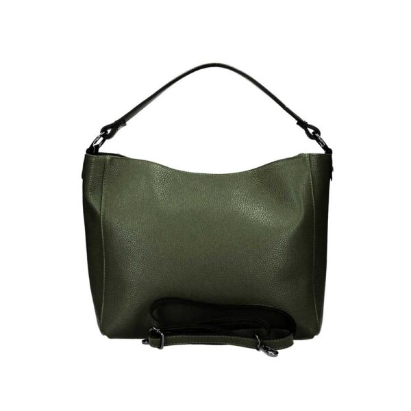 Τσάντα ώμου από δέρμα dollaro, brunella, Πράσινο λάδι, iris bags 3
