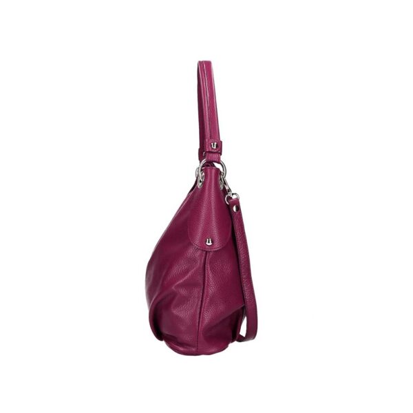 Τσάντα ώμου από δέρμα τύπου dollaro, miriana, Κόκκινο του κρασιού, iris bags 2
