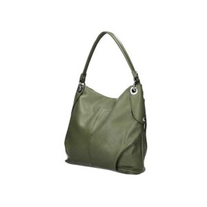 Τσάντα ώμου από δέρμα τύπου dollaro, miriana, Πράσινο λαδί, iris bags 1