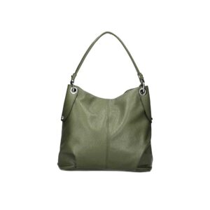 Τσάντα ώμου από δέρμα τύπου dollaro, miriana, Πράσινο λαδί, iris bags